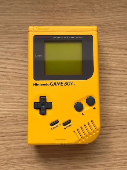 Yellow Play it Loud Game Boy DMG-01 - Authentic - Cleaned, Tested, Restored