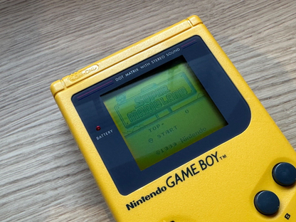 Yellow Play it Loud Game Boy DMG-01 - Authentic - Cleaned, Tested, Restored