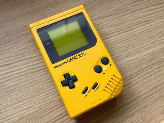 Yellow Play it Loud Game Boy DMG-01 - Authentic - Cleaned, Tested, Restored